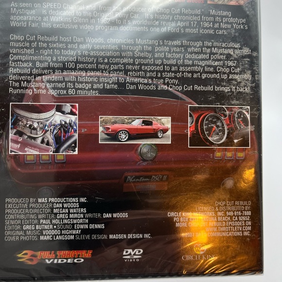 5512-PTT Mustang Mystique (DVD, 2007) New Unopened Pkg. “Chop Cut Rebuild” - Picture 6 of 7